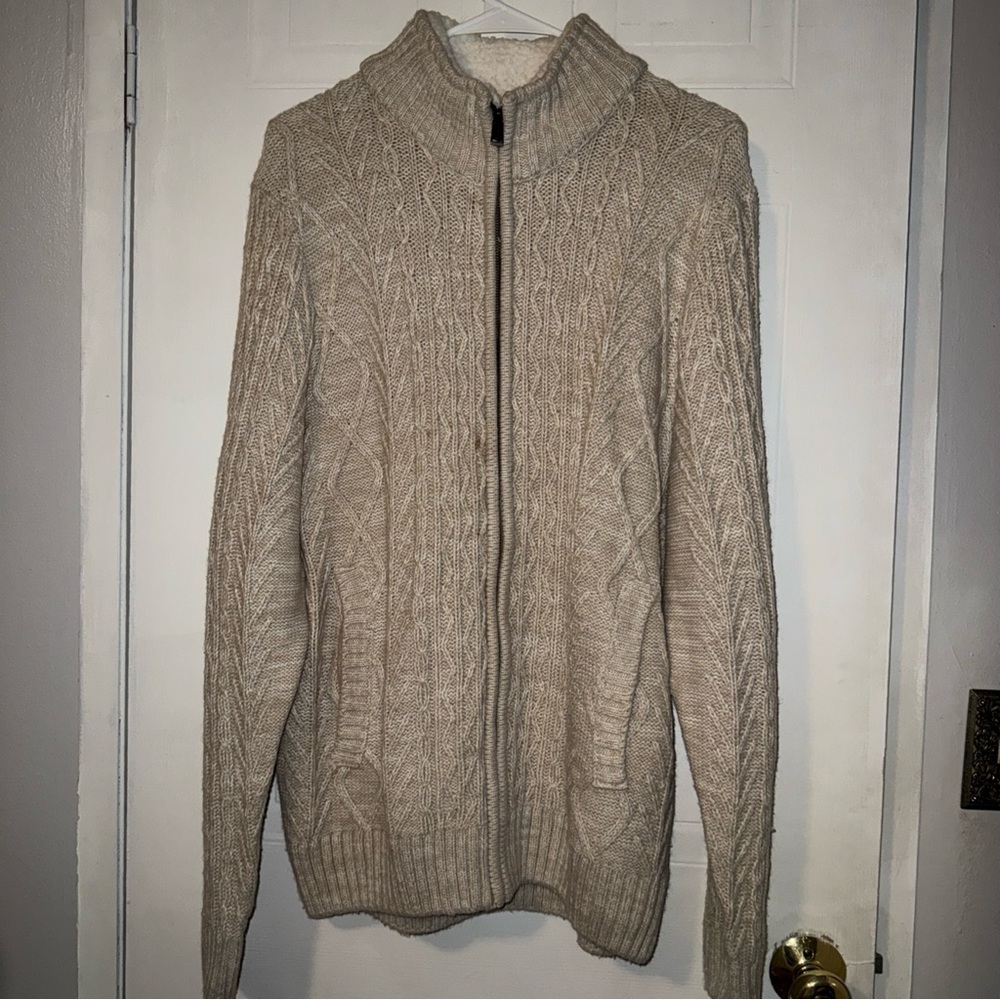 Guess Cream Cable Knit Sweater